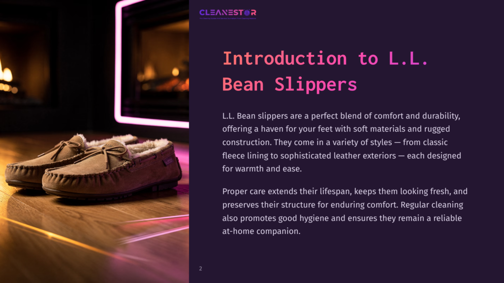 Cozy Ll Bean Slippers In Front Of A Glowing Fireplace, Highlighting Their Soft Texture And Durable Design. Warm Colors Enhance Comfort.