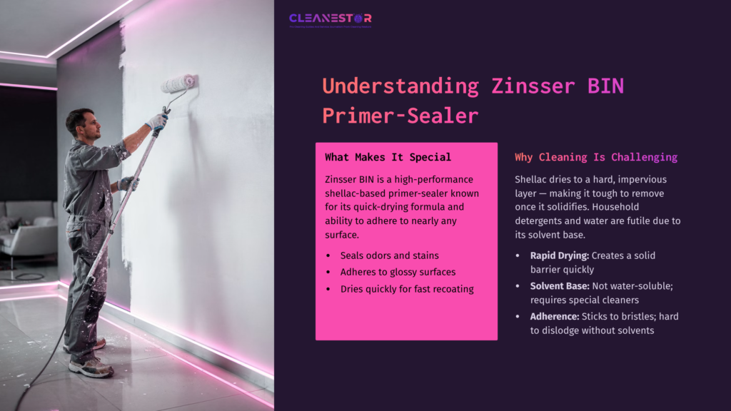 A Person Painting A Wall With A Roller, Surrounded By Hints Of Pink Lighting, Showcasing A Modern Interior Space.