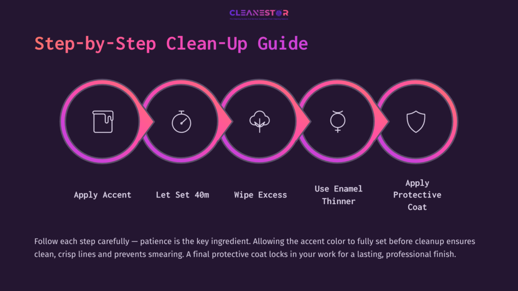 Step-By-Step Guide With Colored Icons For Cleaning Tamiya Panel Lines, Featuring Numbered Steps In Vibrant Circles And Clear Instructions.