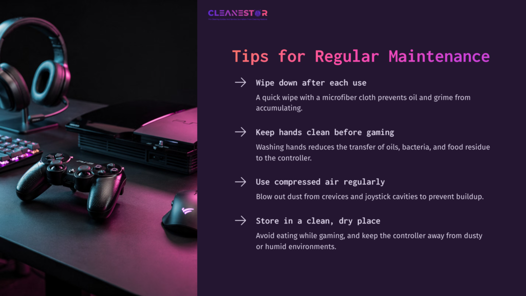 A Ps3 Console And Controller On A Dark Surface, With Tips For Maintenance In Pink And White Text, Glowing Softly Against The Backdrop.