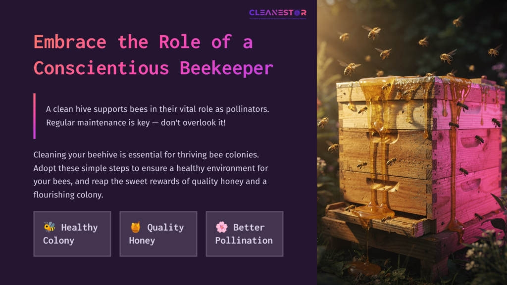 A Wooden Beehive Dripping With Honey, Surrounded By Bees, Set Against A Soft, Warm Background; Emphasizes Beekeeping Care And Benefits.