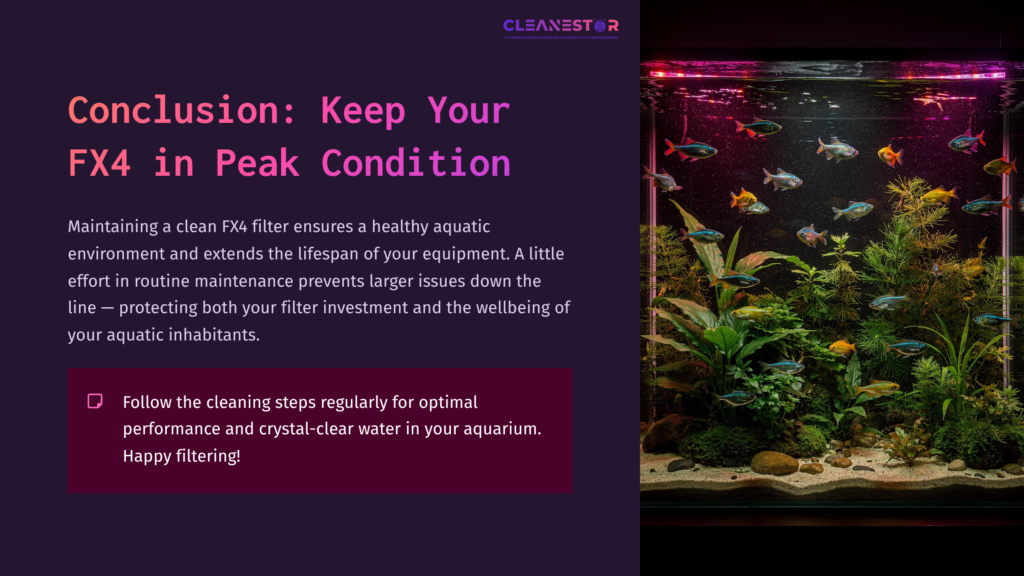 Aquarium Scene With Vibrant Fish, Plants, And A Filter, Emphasizing Aquatic Health And Maintenance Tips In Bold Text.
