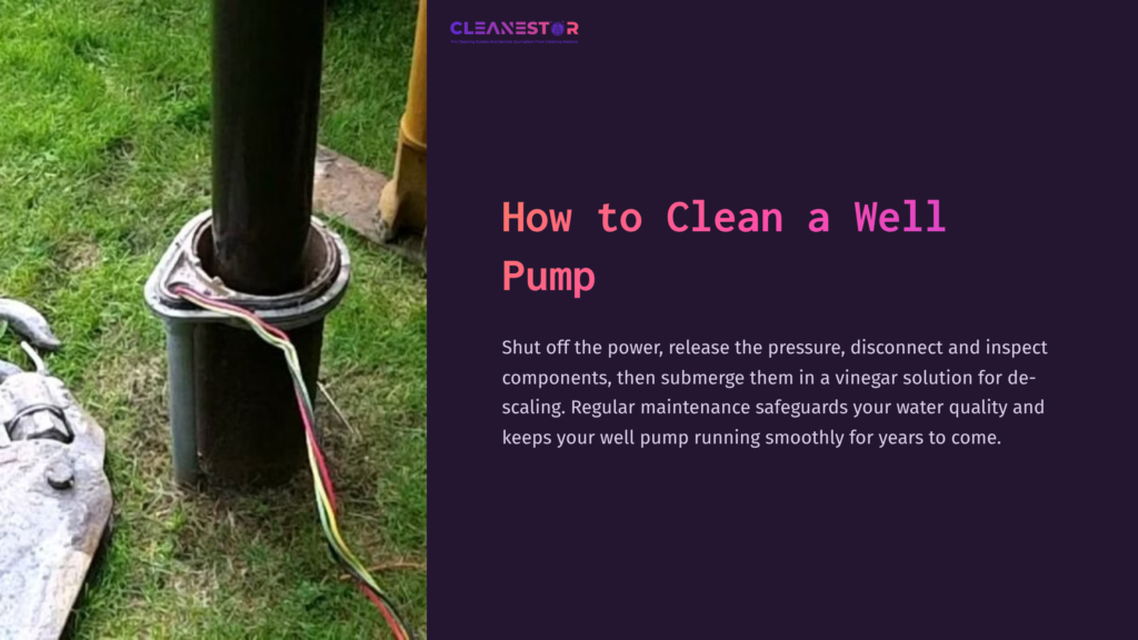 A Well Pump Setup With A Black Pipe, Yellow Cable, And Green Grass Background, Emphasizing Maintenance Tools And Steps.