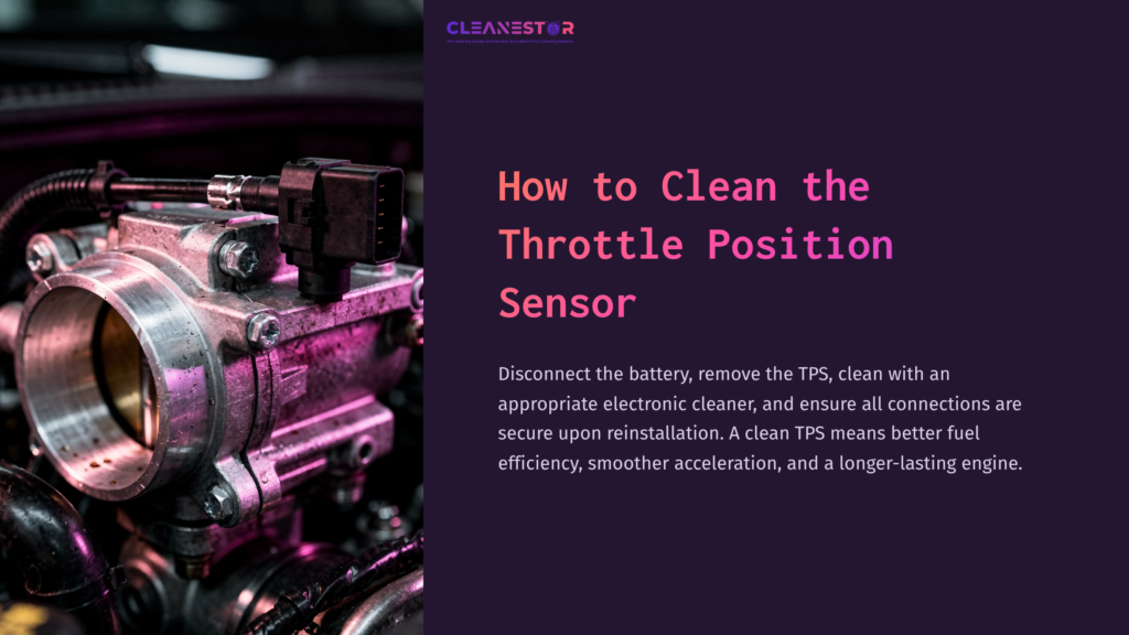 A Close-Up View Of A Throttle Position Sensor With A Metallic Finish, Surrounded By Mechanical Components, Against A Dark Purple Background.