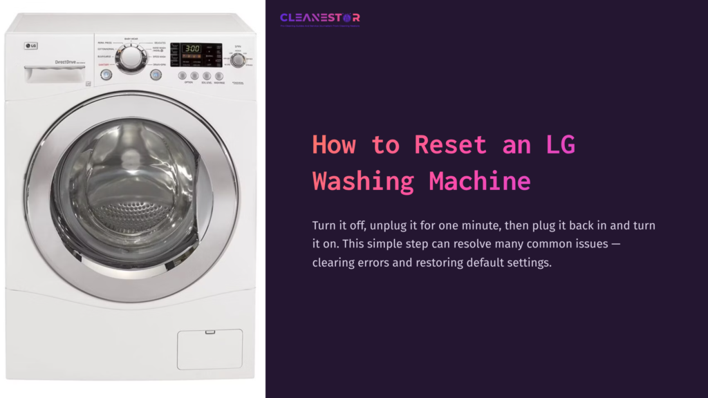 White Front-Loading Lg Washing Machine With A Large Glass Door, Control Panel Featuring Buttons And A Digital Display On A Dark Purple Background.