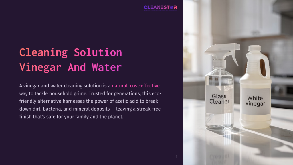Two Cleaning Spray Bottles On A Countertop: One Labeled &Quot;Glass Cleaner&Quot; And The Other &Quot;White Vinegar.