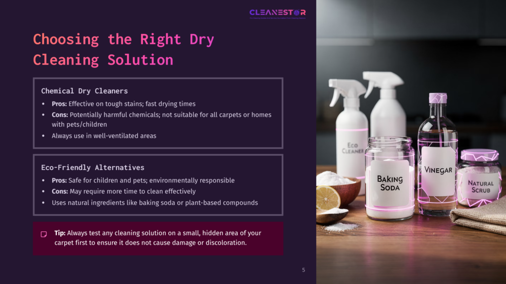 Two Glass Bottles Labeled &Quot;Eco Cleaner&Quot; And &Quot;Vinegar,&Quot; Alongside Containers Of Baking Soda And Natural Scrub, On A Dark Background.