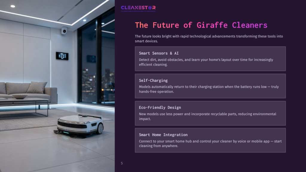 A White And Silver Robotic Vacuum Cleaner Navigates A Modern Living Room Floor, Cleaning Near A Plush Grey Sofa And A Glass Coffee Table. The Room Is Dimly Lit With City Lights Visible Through A Large Window At Night.