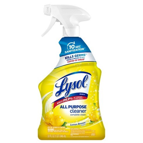 Does Lysol All Purpose Cleaner Lemon Breeze Contain Bleach