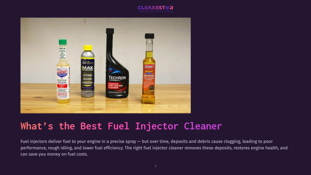 Four Bottles Of Fuel Injector Cleaner Sit On A Wooden Surface: Lucas High Performance, Gumout Max Mileage, Techron Complete Fuel System Cleaner, And Gumout Regane High Mileage. The Bottles Vary In Color And Design, With Prominent Branding And Text Visible.