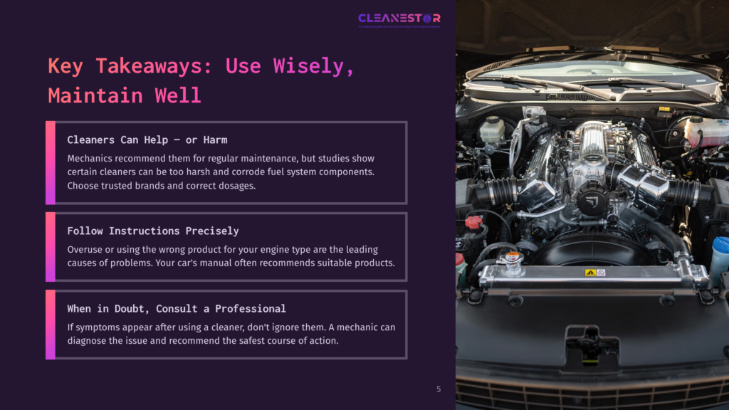 Close-Up Of A Clean, Powerful Car Engine With Chrome Accents, Highlighting The Intricate Details Of The Engine Bay. Text Overlays Provide Tips On Engine Maintenance And Cleaning.