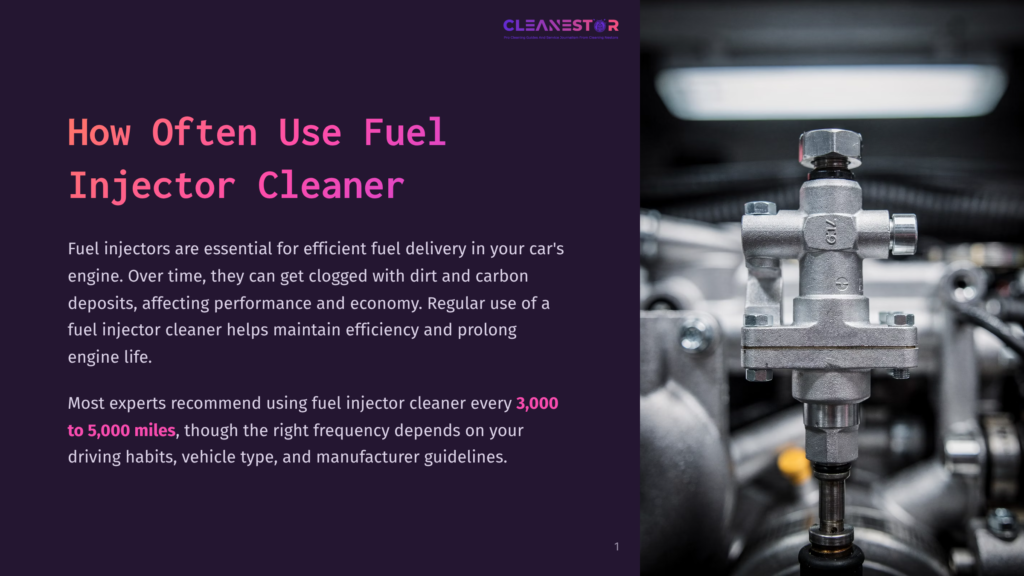 1 How Often Use Fuel Injector Cleaner Close-Up Of A Shiny, Metallic Fuel Injector Part With Intricate Details And A Circular Gauge, Set Against A Blurred Background Of A Car Engine.