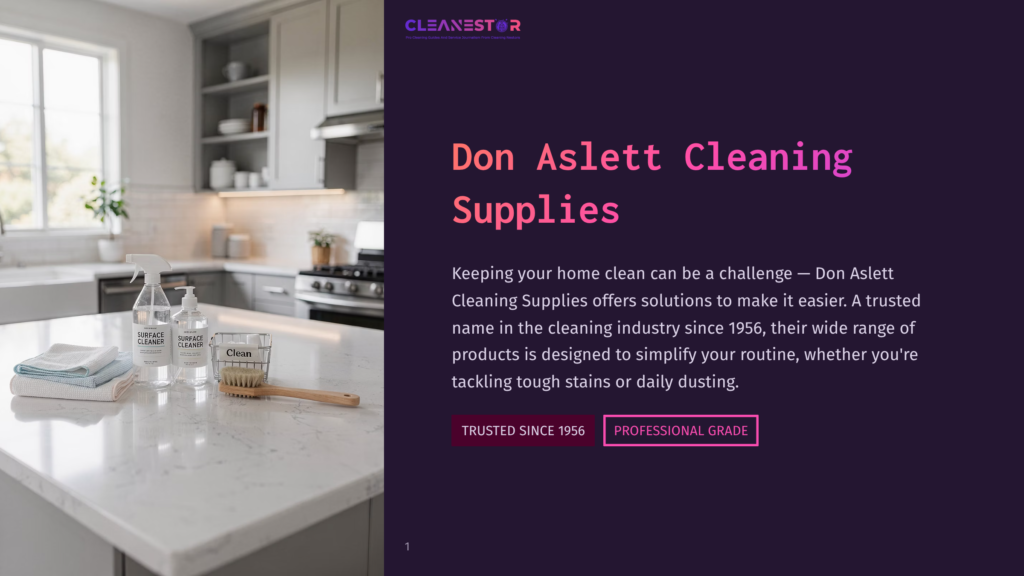 A Clean, Modern Kitchen With Light Gray Cabinets, White Countertops, And Stainless Steel Appliances. On The Counter Are Cleaning Supplies: Two Spray Bottles Labeled &Quot;Surface Cleaner&Quot; And &Quot;Glass Cleaner,&Quot; And A Jar Labeled &Quot;Clean&Quot; With A Brush Inside.