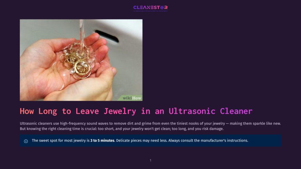 Hands Hold Delicate Gold Jewelry Under A Stream Of Water, Ready For Ultrasonic Cleaning. The Sweet Spot For Most Jewelry Is 3 To 5 Minutes.