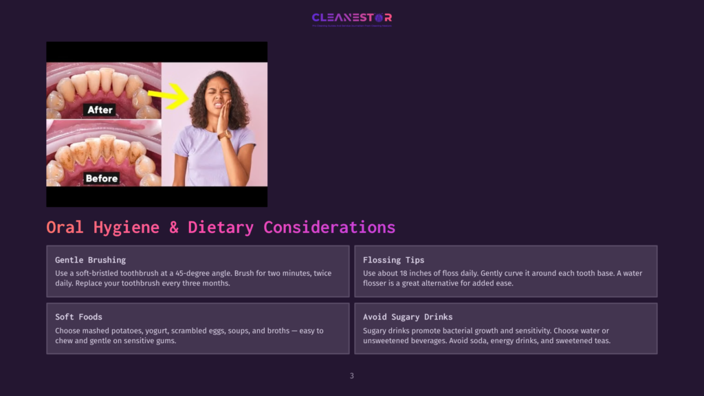 3 Oral Hygiene And Dietary Considerations Before And After Images Of Dental Hygiene: A Healthy, Clean Smile Contrasts With A Mouth Showing Plaque And Gum Disease, Highlighting The Importance Of Oral Care.
