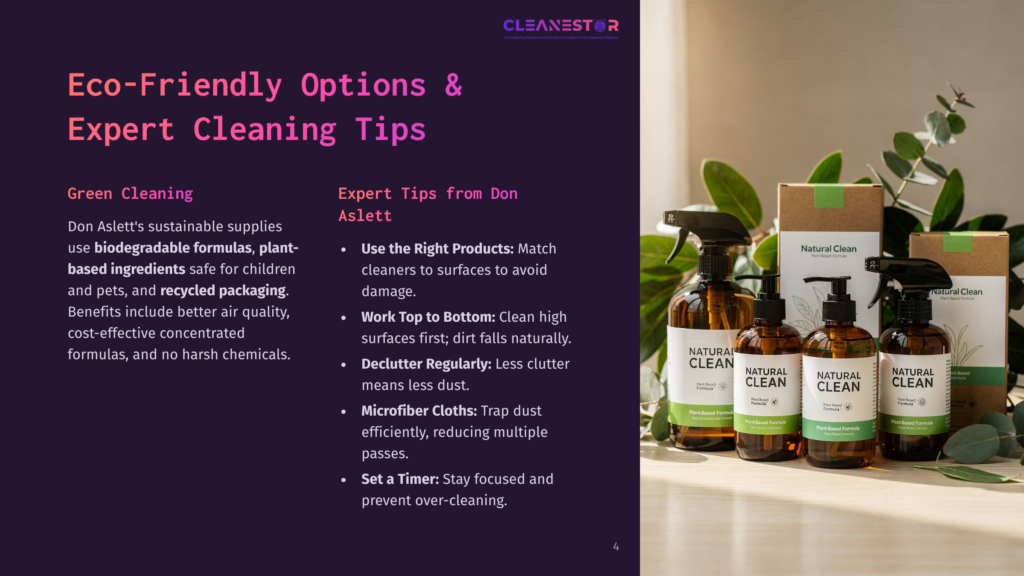 Three Bottles Of &Quot;Natural Clean&Quot; Plant-Based Cleaning Spray And Two Cardboard Boxes Are Arranged On A Wooden Surface, With Lush Green Foliage In The Background. The Bottles Feature White Labels With Green Text.